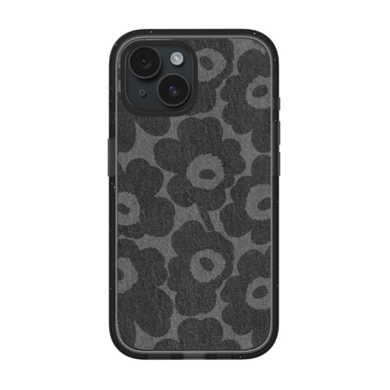 Gray Floral Phone Case Monochrome Flower Pattern editable Pixvoices design template
