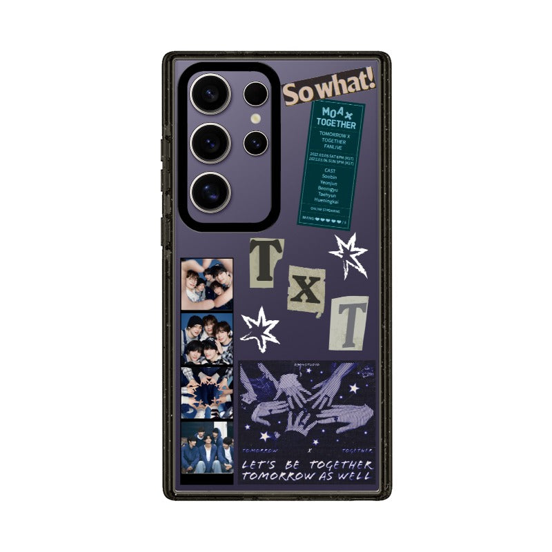 TXT Phone Case Customizable – MOA Together Fan Live Polaroid Purple Collage | Pixvoices [7061]