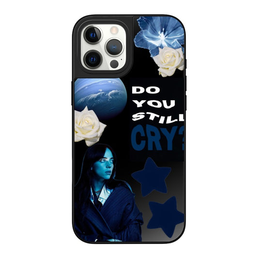 Sad Aesthetic iPhone Case – Cry Quote & Blue Star Design