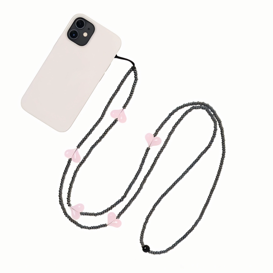 Pink Static – Heart Lanyard Phone Strap