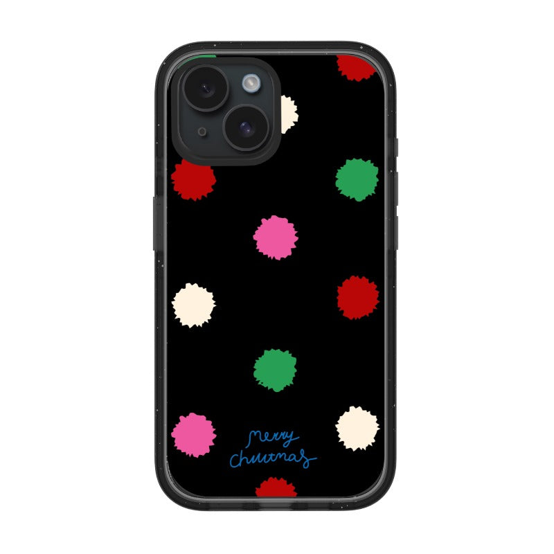 Phone Case Christmas Polka Dot Doodle Art Template editable Pixvoices design template
