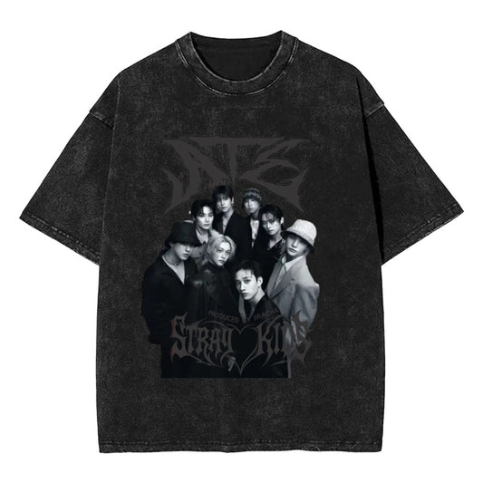 Custom Stray Kids 3RACHA Graphic T-Shirt – Vintage K-pop Fan Design [1759]