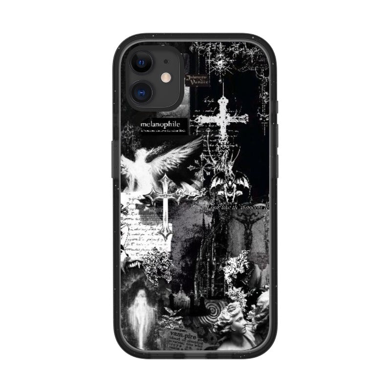 Dark Gothic Phone Case Melanophile Collage editable Pixvoices design template