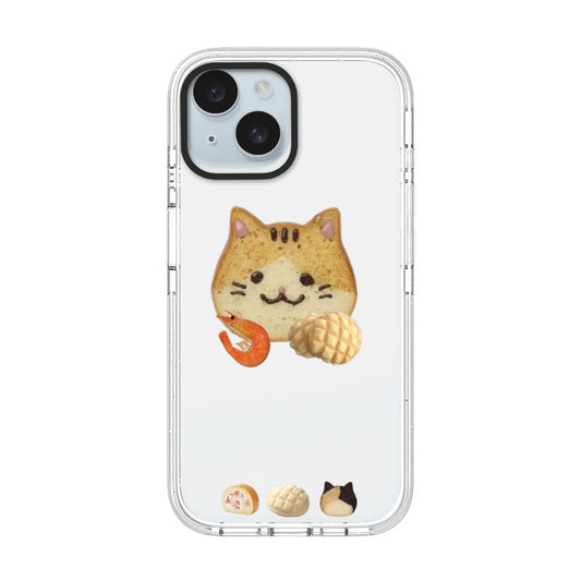 Jumino Customizable Bento Cat iPhone Case – Shrimp, Melon Bun & Bread Kitty Design