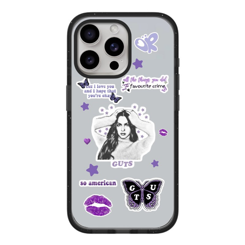 Custom Olivia Rodrigo Aesthetic Phone Case – Guts Era Purple Collage [1297]