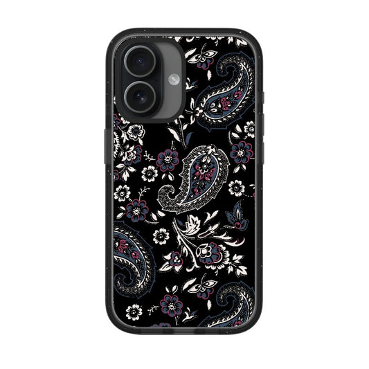 Black White Paisley Phone Case Elegant Pattern Design editable Pixvoices design template