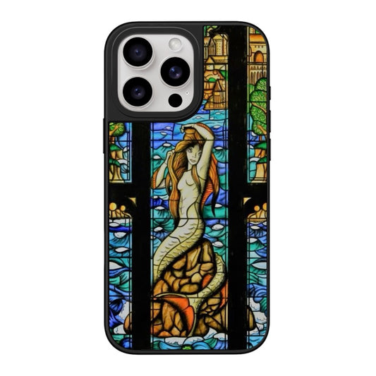 stained glass mermaid editable Pixvoices phone case design template