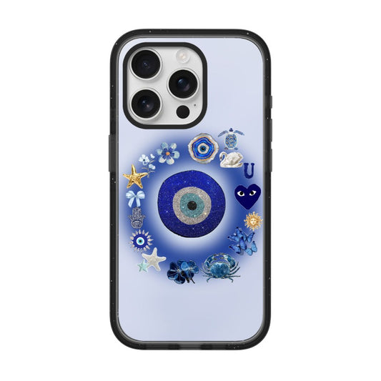 Customizable Evil Eye iPhone Case – Blue Charm Ocean Protection Design [1203]