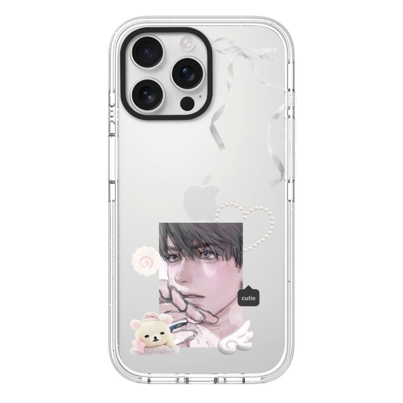 Customizable Anime Boy iPhone Case – Soft BL Fan Aesthetic with Transparent Kawaii Design