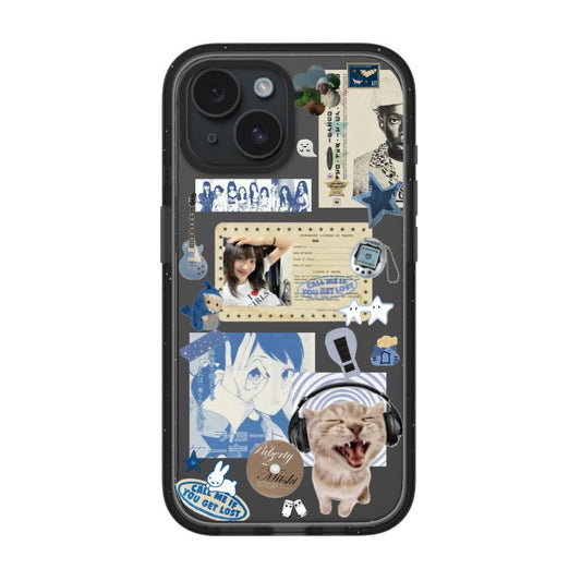 Blue Indie Mood Board Phone Case Customizable – Tyler Mitski Anime Kpop Collage | Pixvoices [6930]