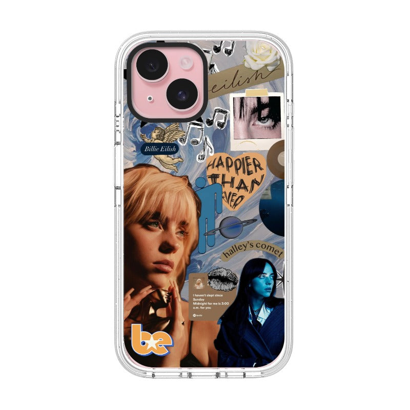 Billie blue orange collage editable Pixvoices phone case design template