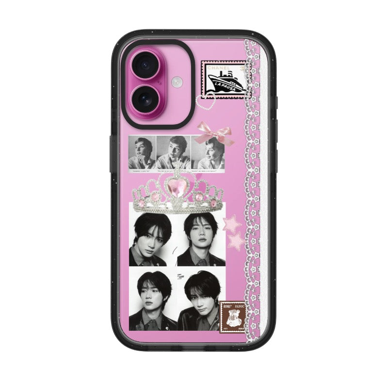TXT Yeonjun Phone Case Pink Princess Aesthetic editable Pixvoices design template