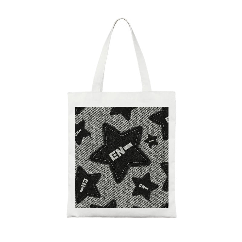 ENHYPEN Tote Bag Black White Camo K-pop editable Pixvoices design template