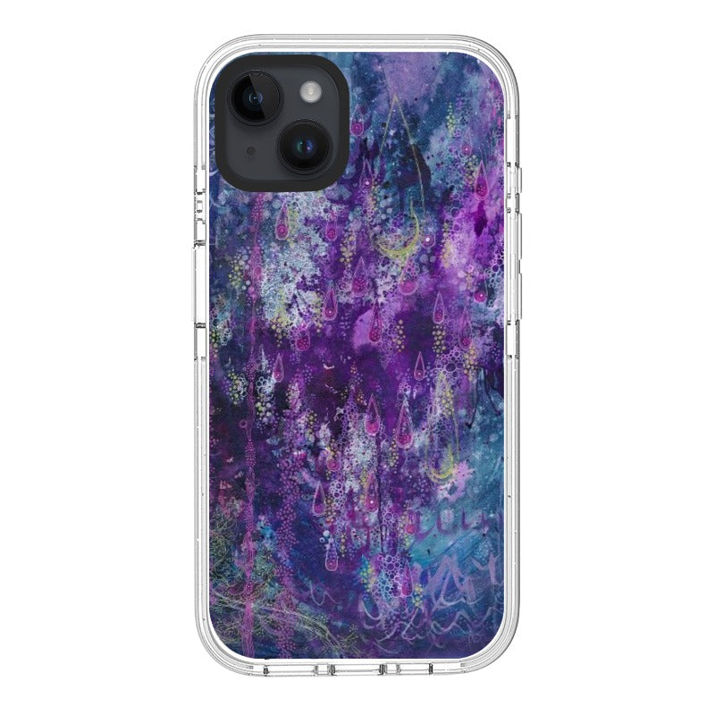 Abstract Watercolor Phone Case Purple Blue Art editable Pixvoices design template