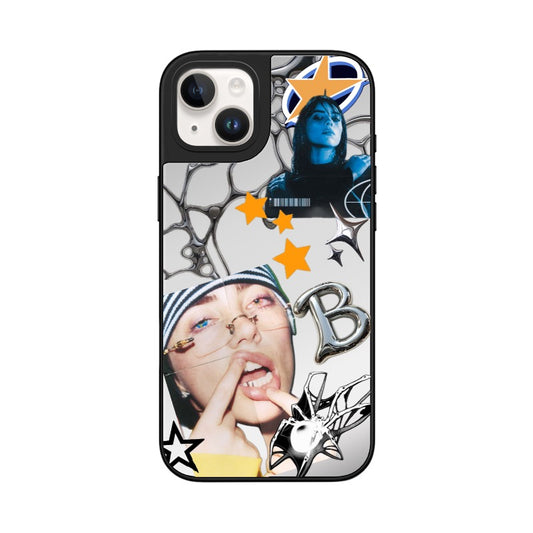 Customizable Y2K Billie Eilish Collage Phone Case – Metallic Graffiti Style, Trendy Aesthetic for iPhone/Android