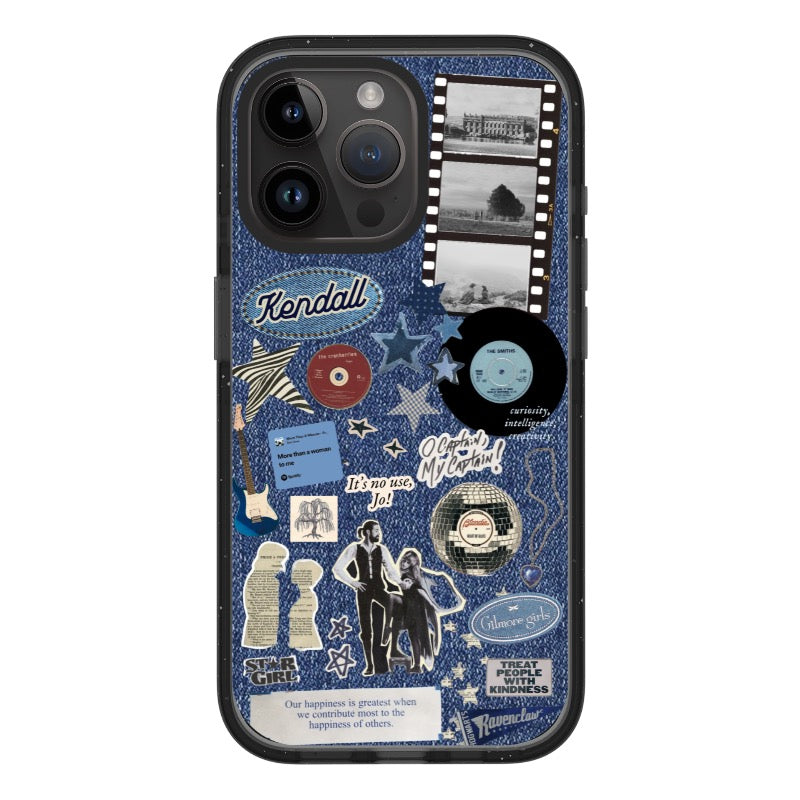 Indie Aesthetic Mood Board Phone Case Fleetwood Mac Gilmore Girls Ravenclaw editable Pixvoices design template