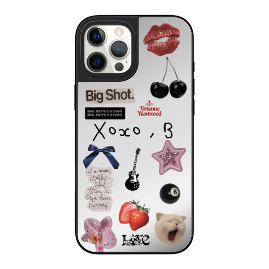 Customizable Gossip Girl Attitude iPhone Case – Xoxo B, Rebel Stickers & Big Reputation Collage