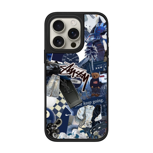 Streetwear Mood Board Phone Case Stussy Nike YSL Collage editable Pixvoices design template