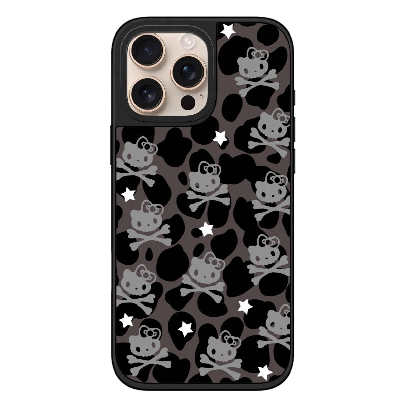 Hello Kitty Skull Phone Case Gothic Leopard Punk Kawaii Pattern editable Pixvoices design template
