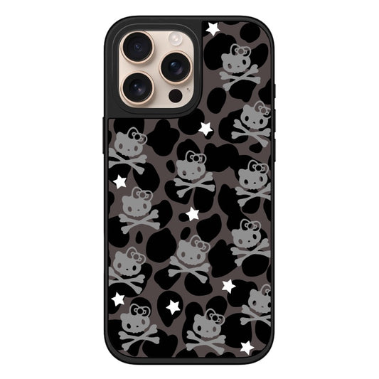Hello Kitty Skull Phone Case Gothic Leopard Punk Kawaii Pattern editable Pixvoices design template