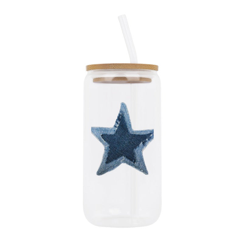 Blue Star Glass Cup Minimalist Design editable Pixvoices design template