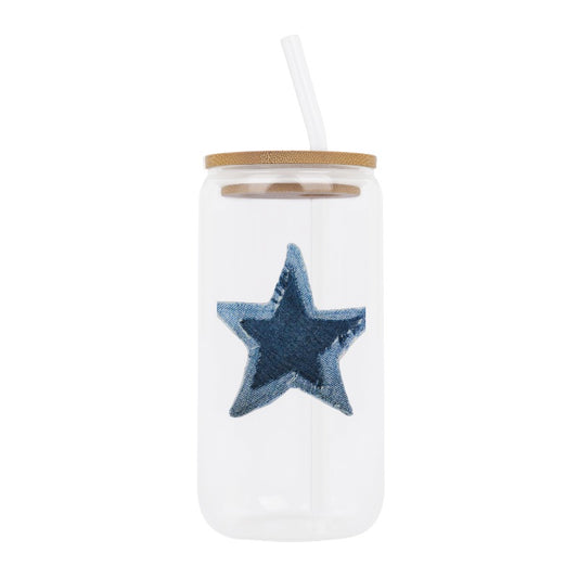 Blue Star Glass Cup Minimalist Design editable Pixvoices design template