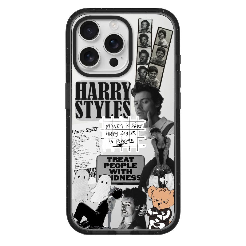 Custom Harry Collage Phone Case – Vintage Monochrome [171]