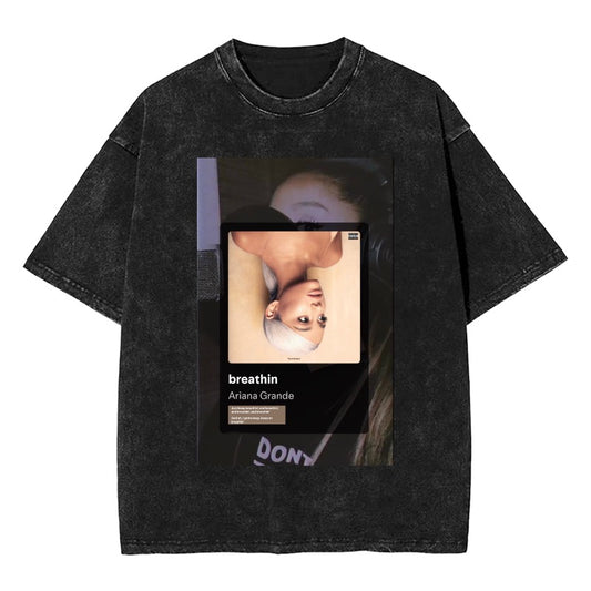 Custom Ariana Grande Breathin Album Cover T-Shirt – Aesthetic Music Tee [1269]