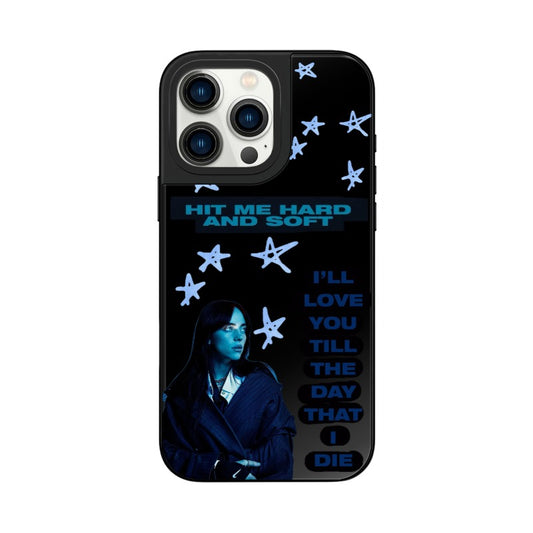 Customizable Moody Lyric Phone Case – Inspired by Billie Eilish "Hit Me Hard and Soft", Dark Aesthetic, for iPhone/Android