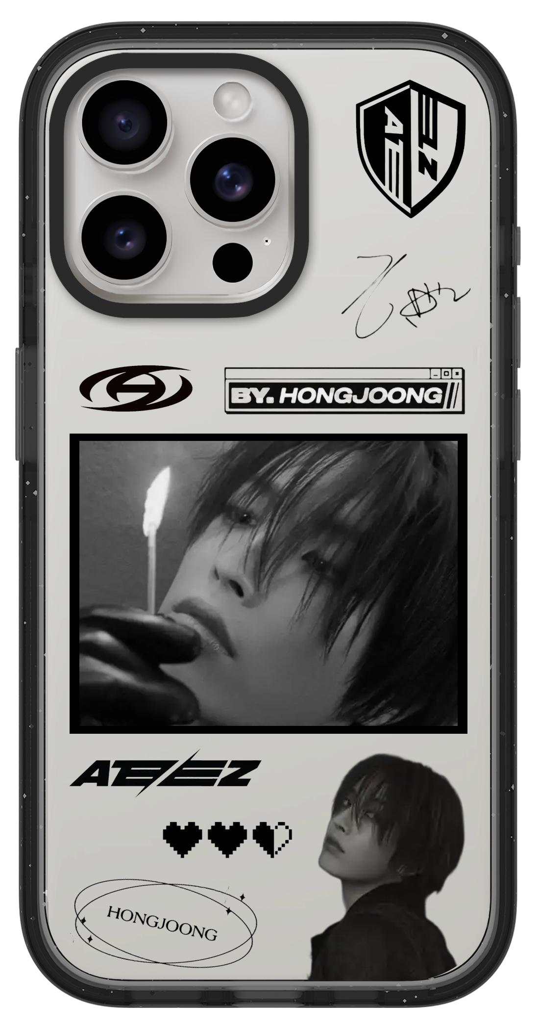PixVoices rendered material preview - 1983 - Clear Black Impact Case