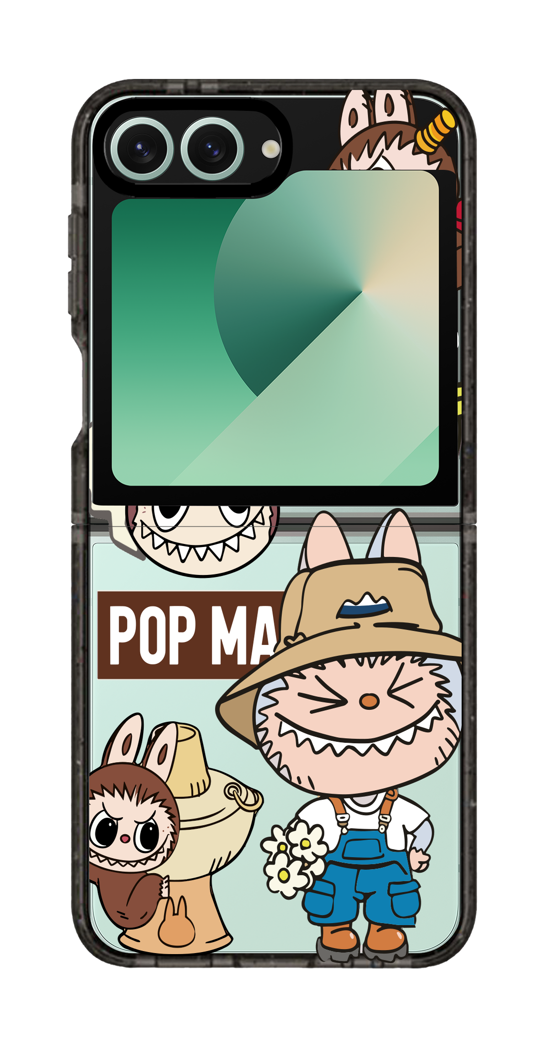 PixVoices rendered material preview - 1006 - Clear Black Galaxy Flip Case
