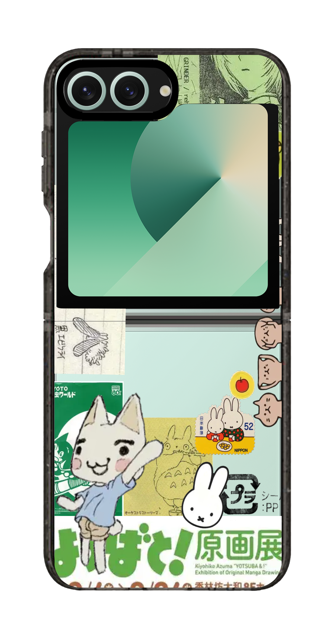 PixVoices rendered material preview - 1111 - Clear Black Galaxy Flip Case