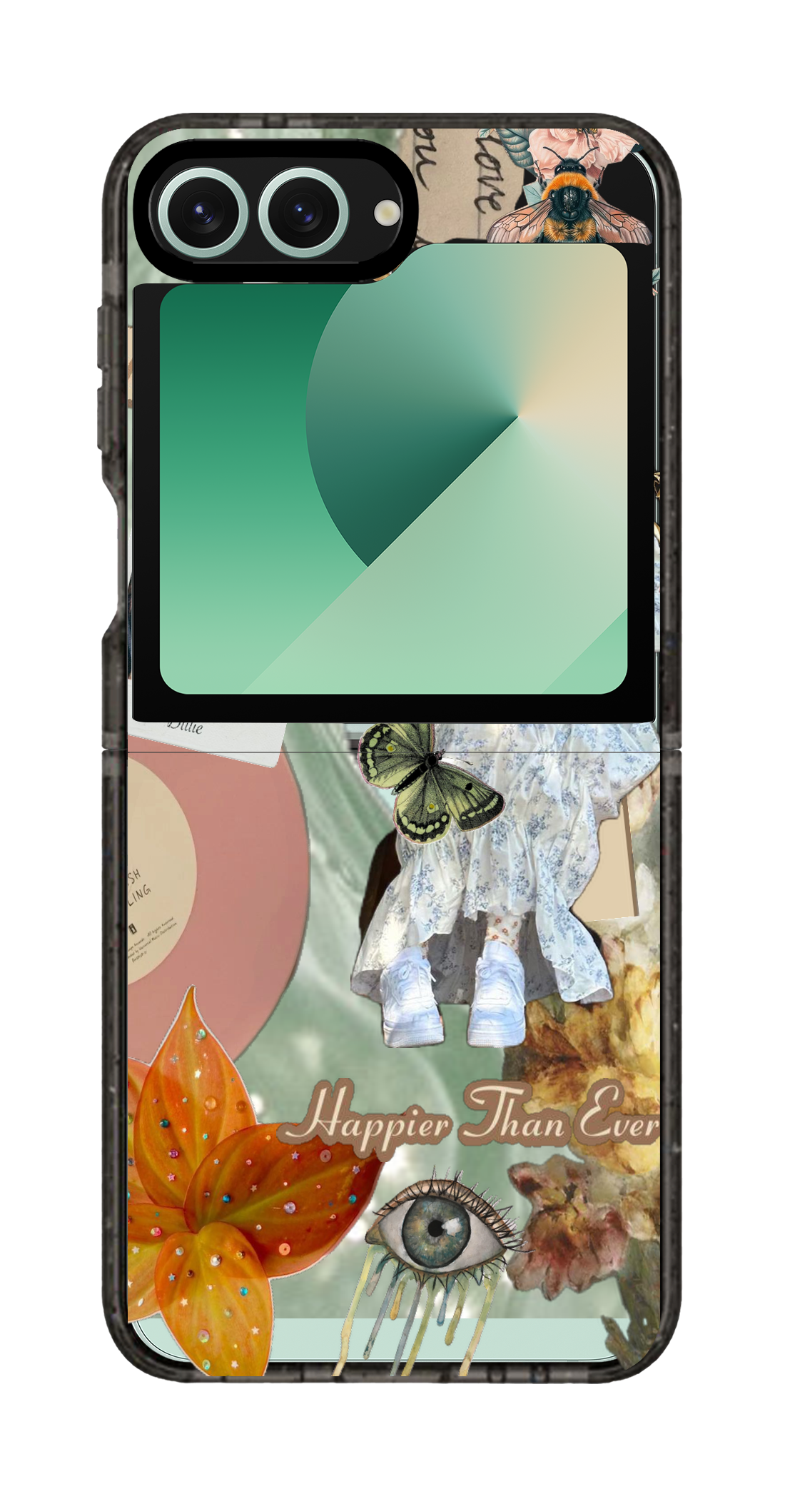PixVoices rendered material preview - 1360 - Clear Black Galaxy Flip Case