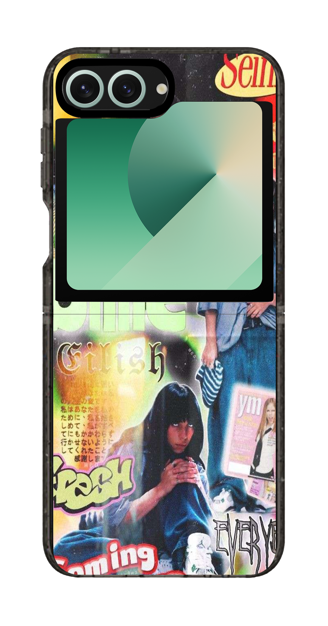 PixVoices rendered material preview - 1361 - Clear Black Galaxy Flip Case