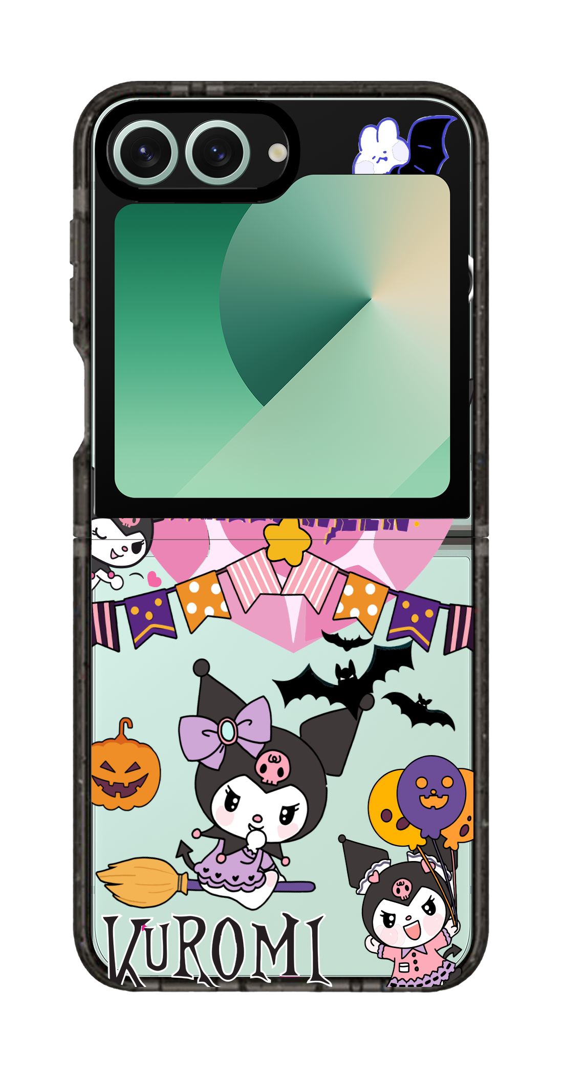 PixVoices rendered material preview - 50 - Clear Black Galaxy Flip Case
