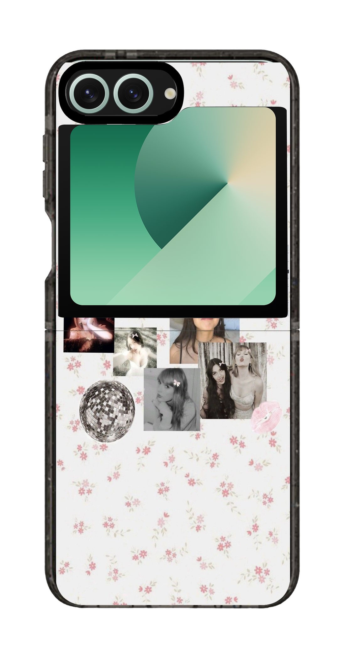 PixVoices rendered material preview - 1624 - Clear Black Galaxy Flip Case