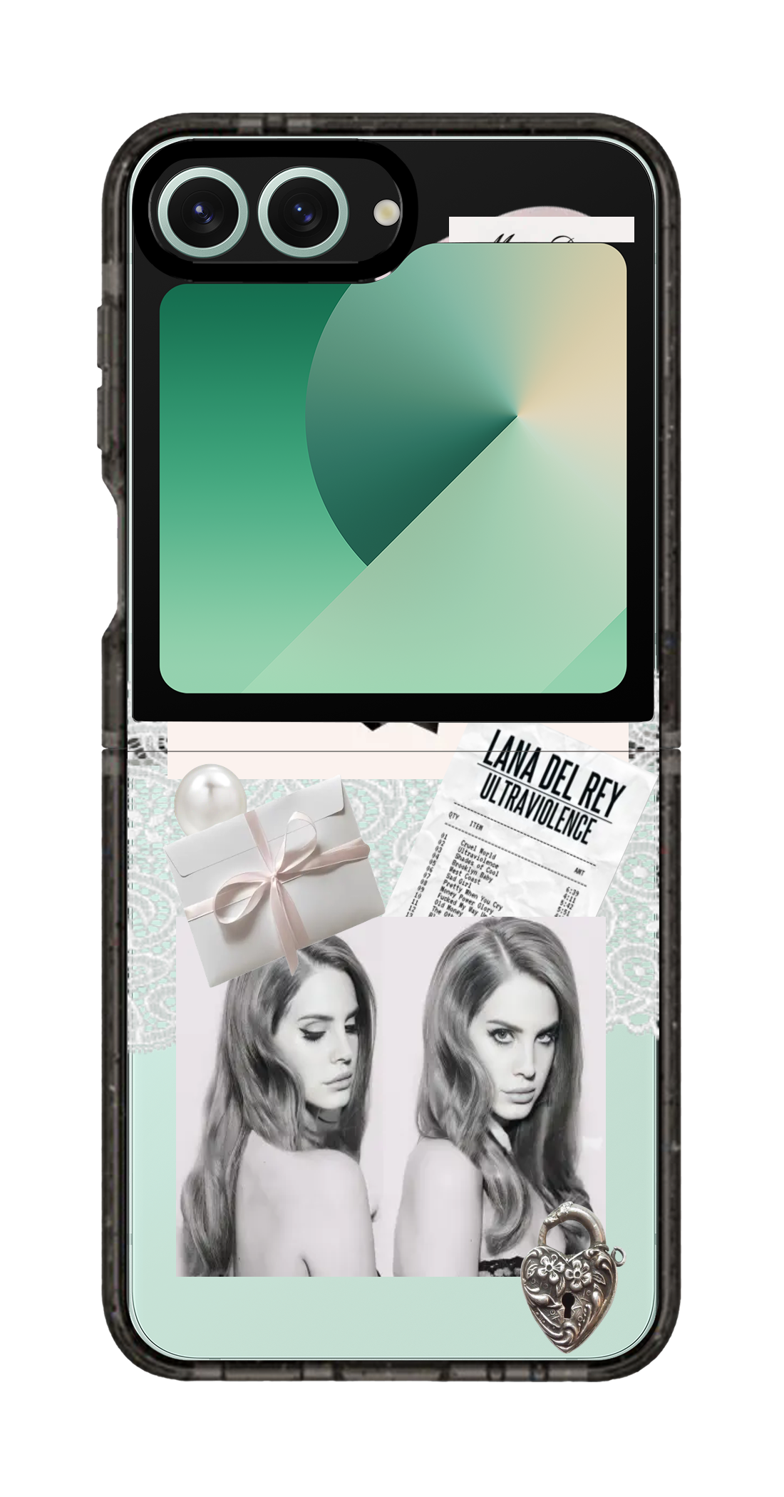 PixVoices rendered material preview - 1859 - Clear Black Galaxy Flip Case
