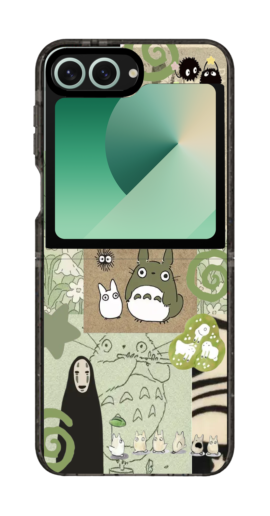 PixVoices rendered material preview - 2244 - Clear Black Galaxy Flip Case