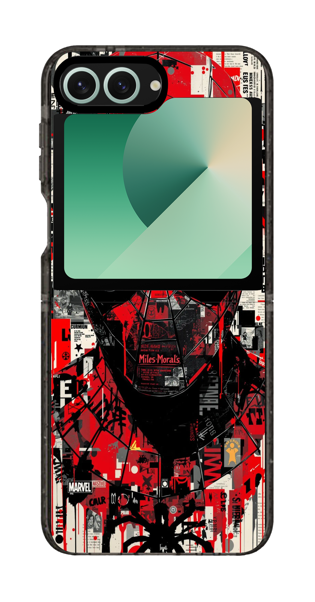 PixVoices rendered material preview - 2566 - Clear Black Galaxy Flip Case