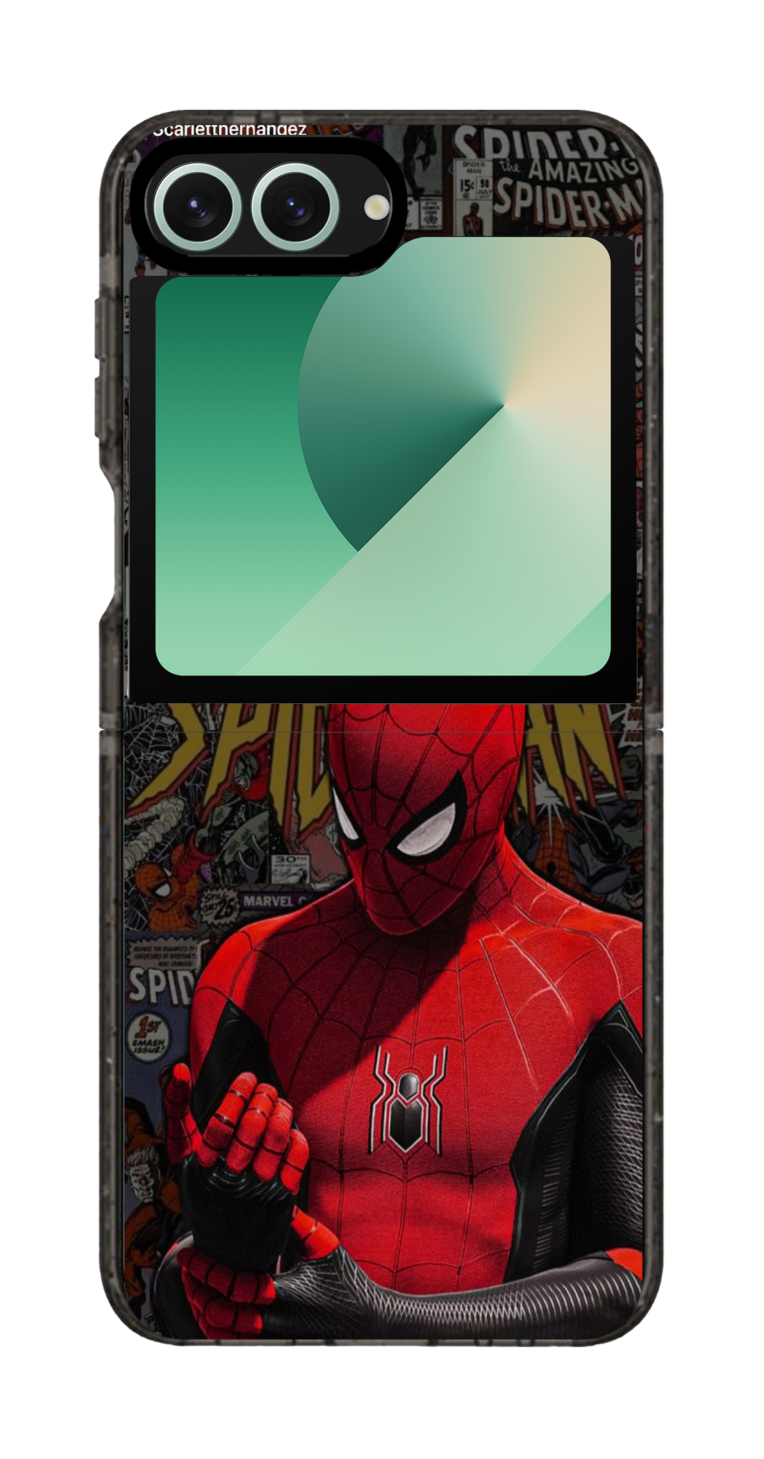 PixVoices rendered material preview - 2872 - Clear Black Galaxy Flip Case