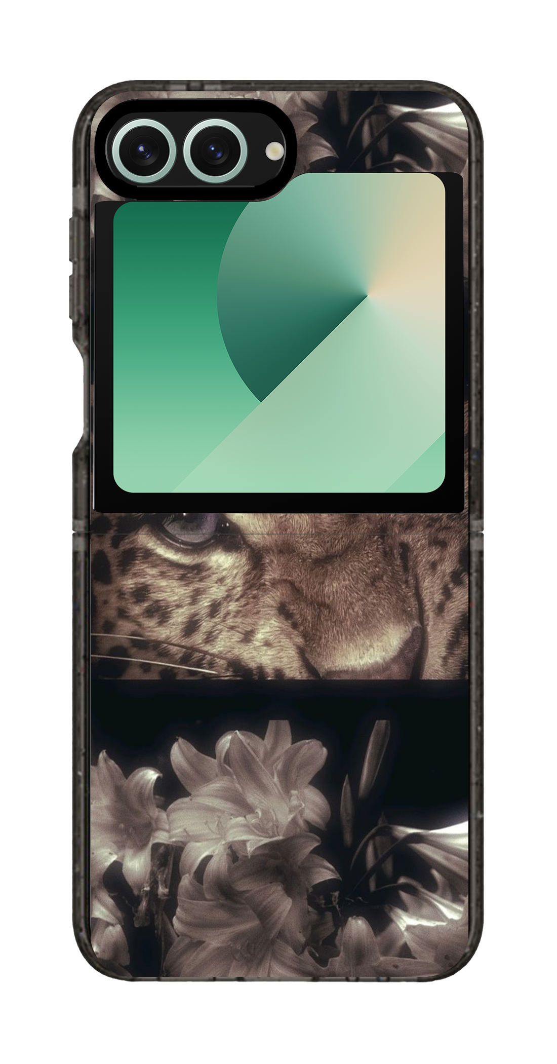 PixVoices rendered material preview - 2874 - Clear Black Galaxy Flip Case