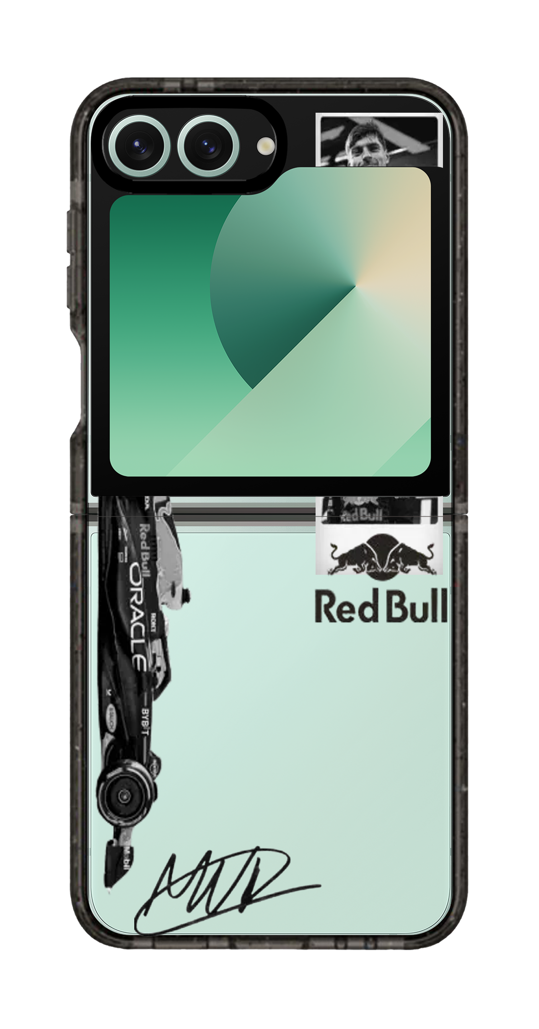 PixVoices rendered material preview - 2926 - Clear Black Galaxy Flip Case