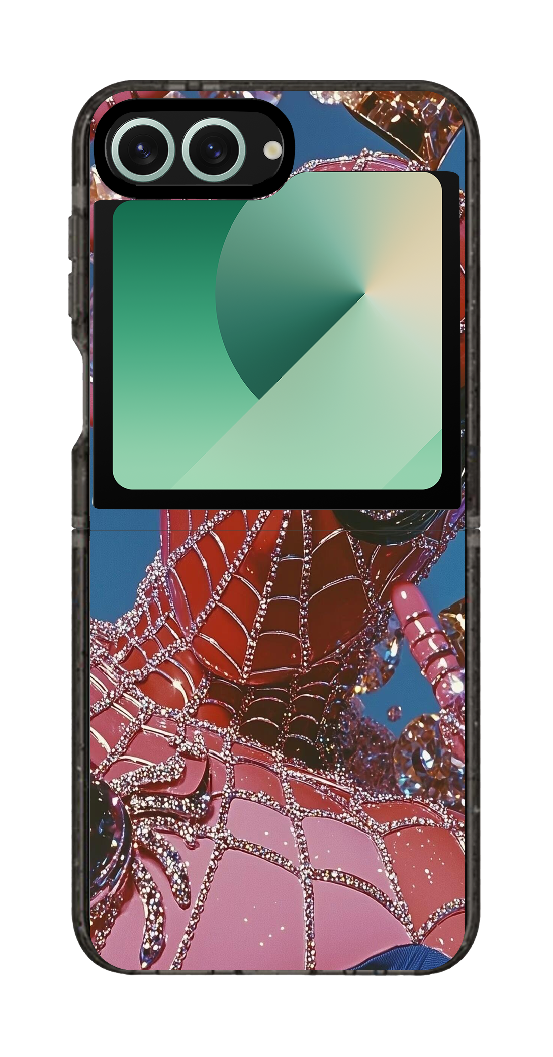 PixVoices rendered material preview - 3114 - Clear Black Galaxy Flip Case