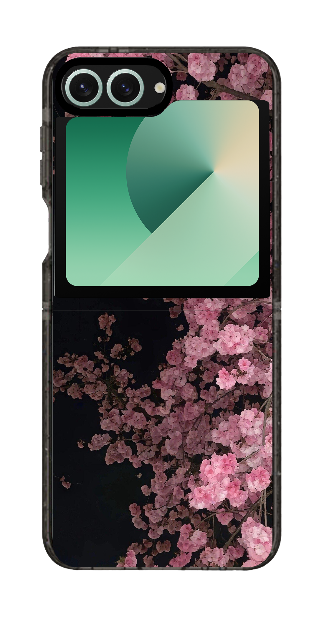 PixVoices rendered material preview - 3118 - Clear Black Galaxy Flip Case