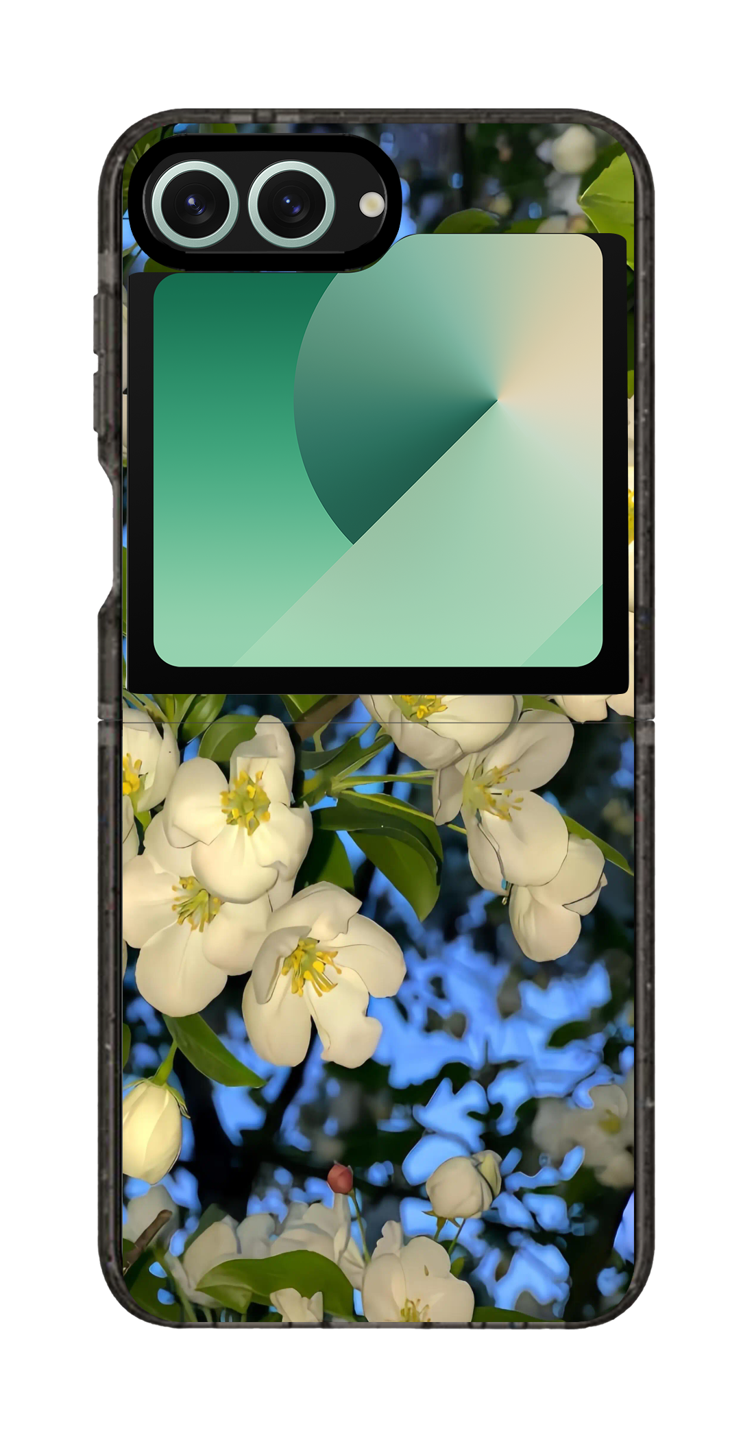 PixVoices rendered material preview - 3123 - Clear Black Galaxy Flip Case