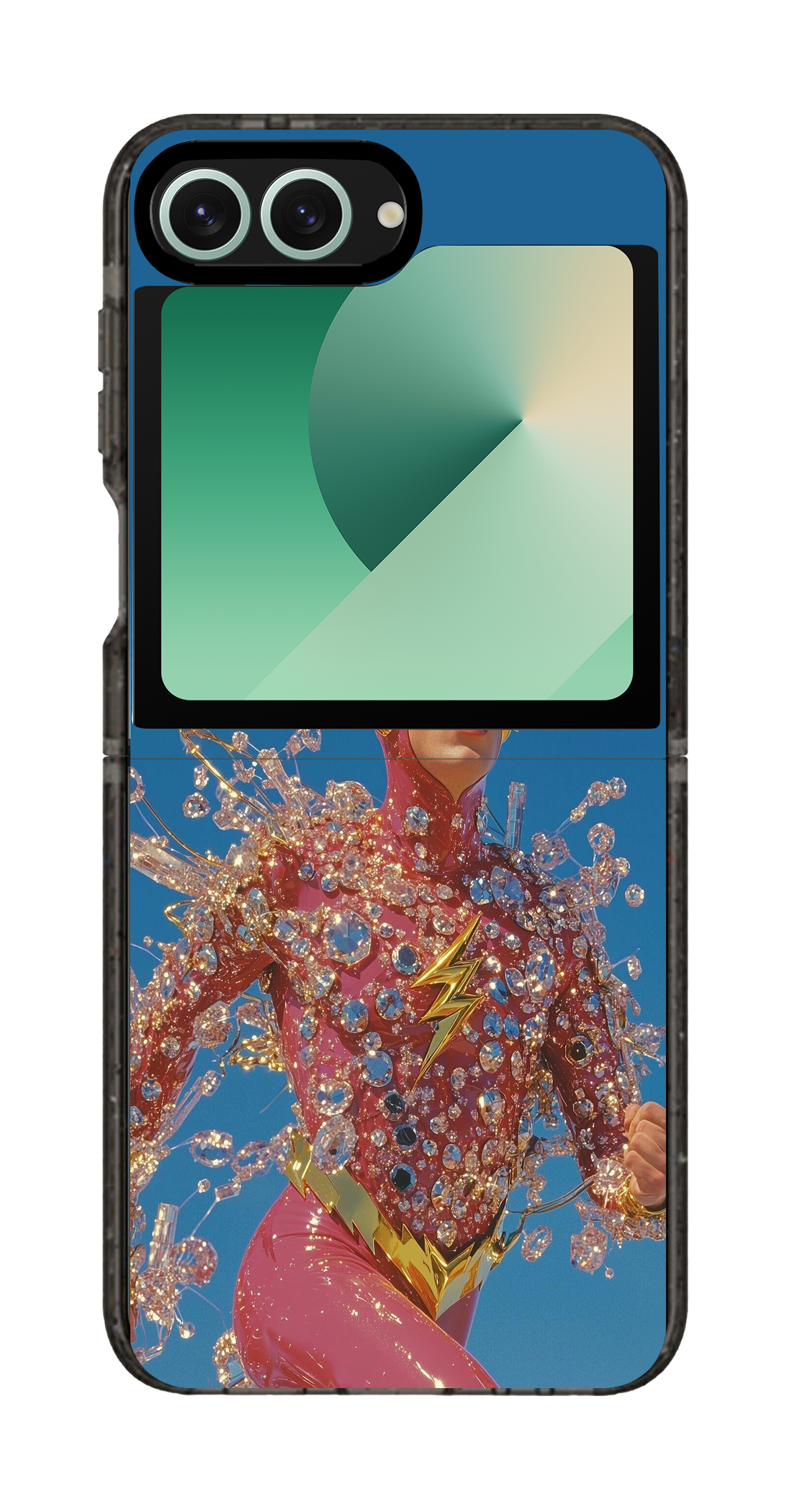 PixVoices rendered material preview - 3133 - Clear Black Galaxy Flip Case