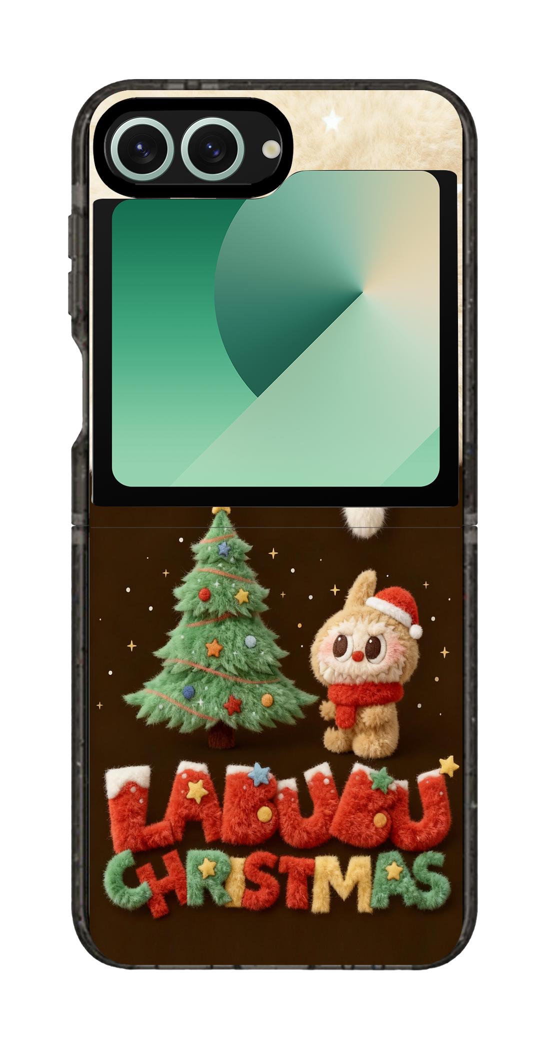 PixVoices rendered material preview - 3211 - Clear Black Galaxy Flip Case