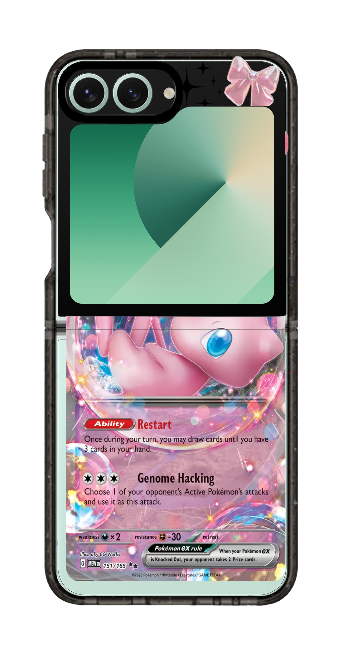 PixVoices rendered material preview - 3400 - Clear Black Galaxy Flip Case