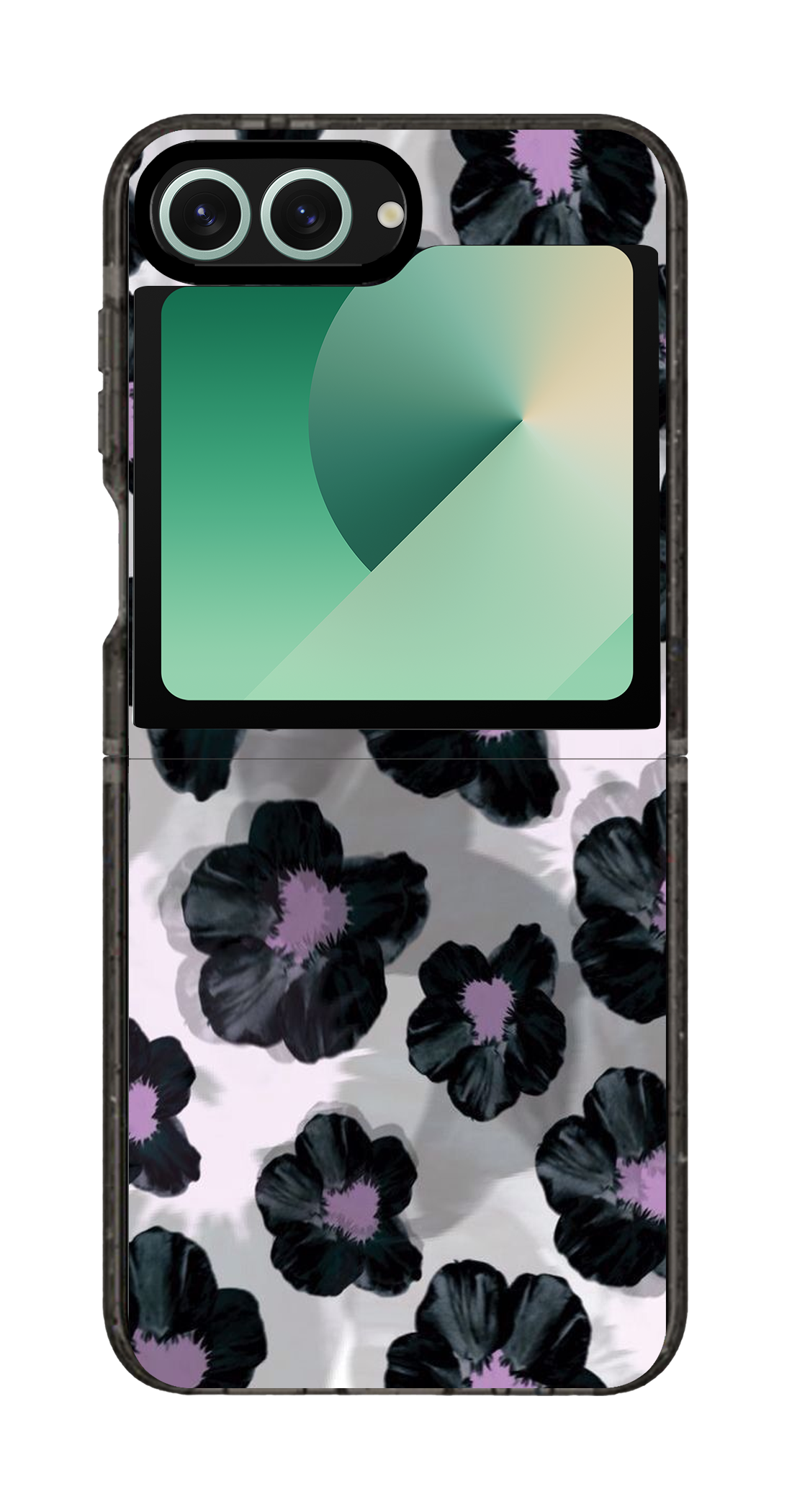 PixVoices rendered material preview - 3581 - Clear Black Galaxy Flip Case