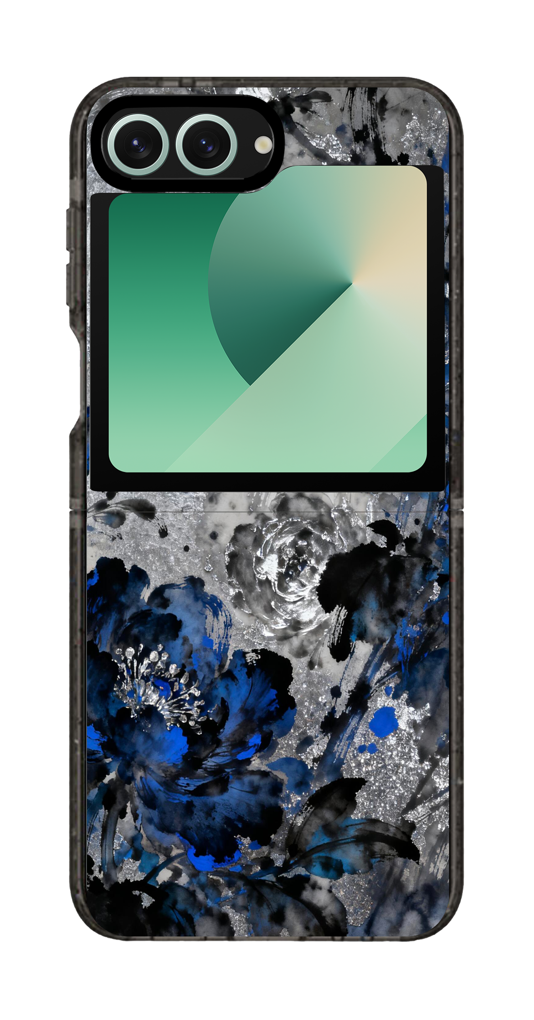 PixVoices rendered material preview - 3606 - Clear Black Galaxy Flip Case
